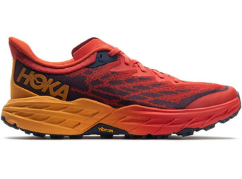 Sapato Hoka Speedgoat 5 largo vermelho/laranja