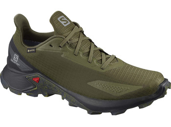 Sapato Verde Salomon Alphacross Blast GTX