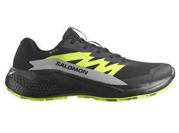 Tênis de corrida Salomon Alphaglide GTX preto/verde limão