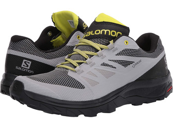 Salomon Outline GTX sapato cinza / limão