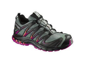 Sapato Salomon XA PRO 3D GTX W cinza / preto / roxo