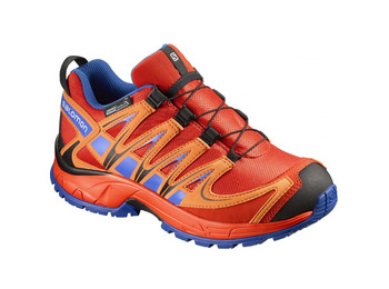 Sapato laranja / azul Salomon XA PRO 3D CS WP J