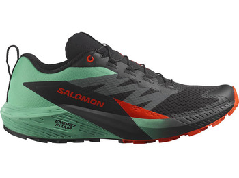 Sapato Salomon Sense Ride 5 preto/verde/vermelho