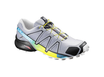 Salomon Speedcross 4 sapato cinza / preto / amarelo