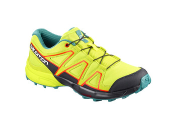 Sapato Salomon Speedcross J Lima / Vermelho / Turquesa