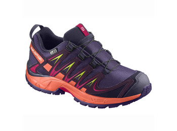 Sapato Salomon Xa Pro 3D CS WP K Roxo / Laranja
