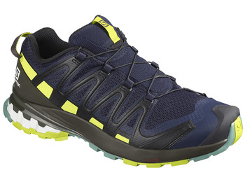 Salomon XA PRO 3D V8 sapatos marinho / limão