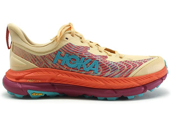 Sapatos Hoka Mafate Speed 4 Creme/Fúcsia