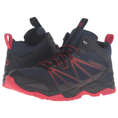 Bota Merrell Capra Rise Mid WTPF Marino / Rojo