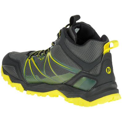 Bota Merrell Capra Rise Mid WTPF Verde / Amarelo / Preto