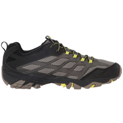 Merrell Moab Fst sapato preto / cinza / amarelo