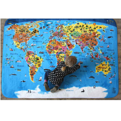 Tapete infantil ilustrado mundial 180X130 CM Inglês