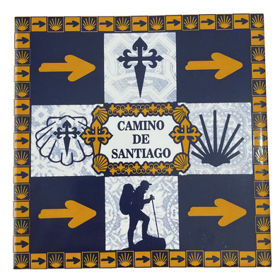 Bloco de vários símbolos do Caminho de Santiago 10x10