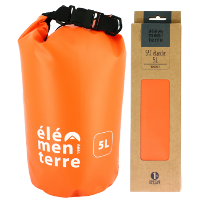 Bolsa de lona impermeável Elementerre Buckeno 5L laranja