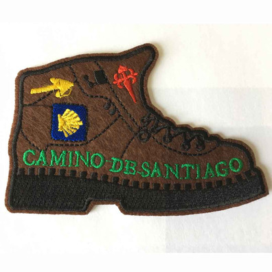 Patch de bota do Caminho de Santiago com Cruz de Santiago