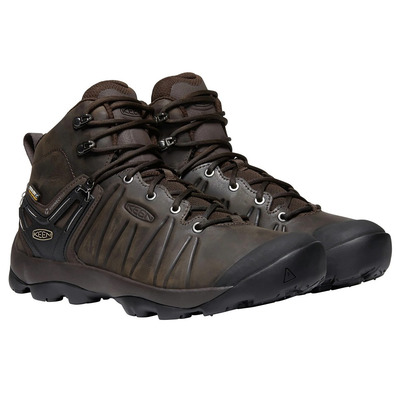 Bota Keen Venture Mid Couro WP Marrom / Preta