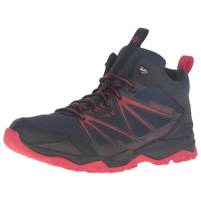 Bota Merrell Capra Rise Mid WTPF Marino / Rojo