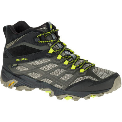 Bota Merrell Moab FST Mid GTX preta / bege / amarela