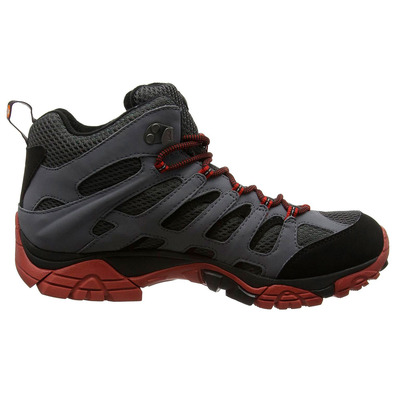 Botas Merrell Moab Mid GTX cinza / preto / vermelho