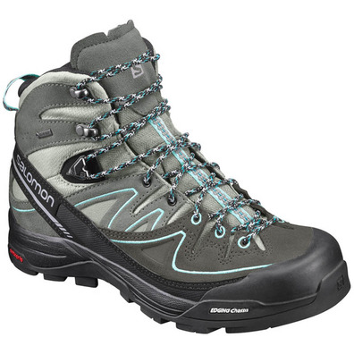 Bota Salomon X Alp Mid LTR GTX W antracite / turquesa / preta