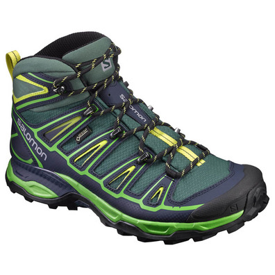 Bota Salomon X Ultra Mid 2 GTX Verde / Lima / Preto