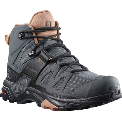 Bota Salomon X Ultra 4 GTX MID W rosa/cinza