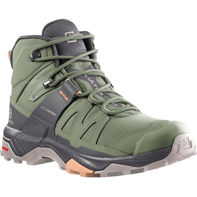 Bota verde Salomon X Ultra 4 GTX MID W