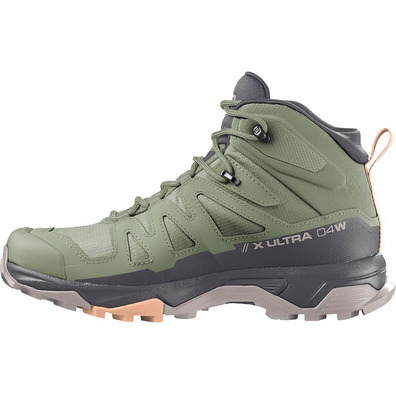 Bota verde Salomon X Ultra 4 GTX MID W