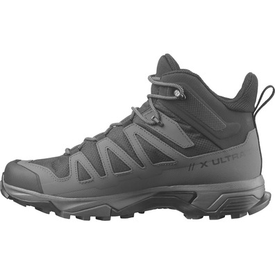 Bota Salomon X Ultra 4 Mid Wide GTX cinza/preto