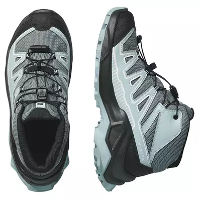 Bota Salomon X Ultra Mid GTX J Cinza/Azul