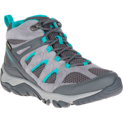 Botas Merrell Outmost Mid Vent GTX cinza / turquesa