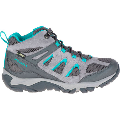 Botas Merrell Outmost Mid Vent GTX cinza / turquesa