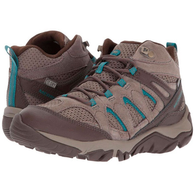 Botas Merrell Outmost Mid Vent GTX W Marrom / Turquesa