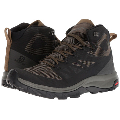 Botas Salomon Outline Mid GTX Negro / Kaki