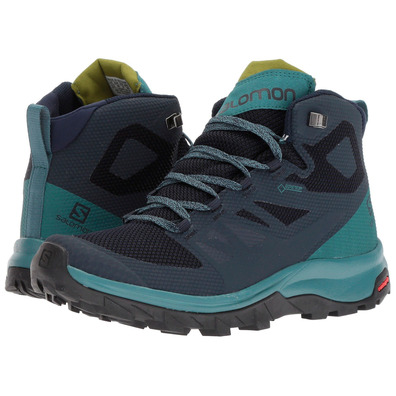 Botas Salomon Outline Mid GTX W Navy / Turquoise