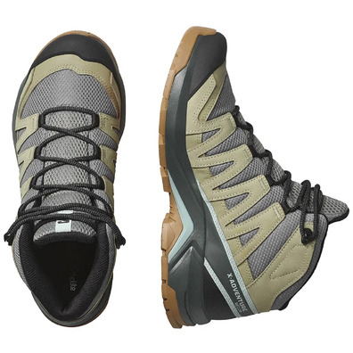 Botas Salomon X-Adventure Recon GTX W Verde Médio/Cinza