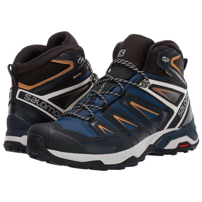 Botas Salomon X Ultra 3 Mid GTX Marinho / Preto / Ouro