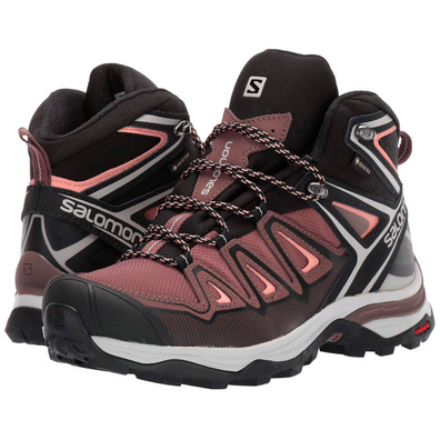 Botas Salomon X Ultra 3 Mid GTX W marrom / rosa