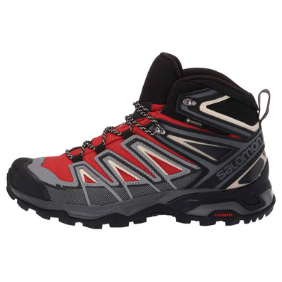 Botas Salomon X Ultra 3 Mid GTX Vermelho / Cinza