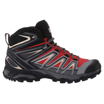 Botas Salomon X Ultra 3 Mid GTX Vermelho / Cinza