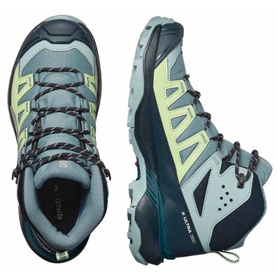 Botas Salomon X Ultra 360 GTX W Aquamarine/Verdes