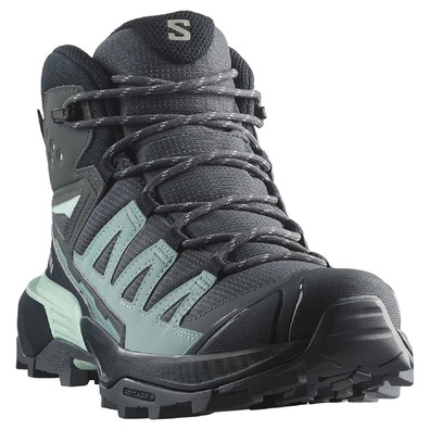 Botas Salomon X Ultra 360 Mid GTX W Cinza/Azul-Marinho