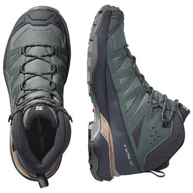 Botas Salomon X Ultra 360 Mid GTX W Verde Floresta