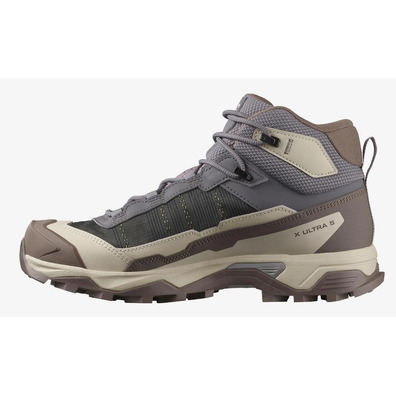 Botas Salomon X Ultra 5 Mid Gtx W Cinza/Bege/Marrom