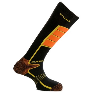 Mund Carving Sock Preto-Laranja