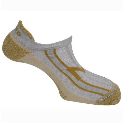 Mund Invisible Terry Socks Grey-Mustard Yellow