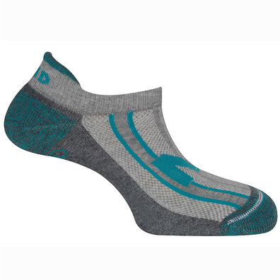 Mund Invisible Terry Socks Grey-Blue