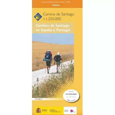 Os Caminhos de Santiago na Península Ibérica 1:1.250.000