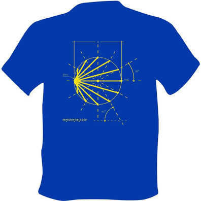 Sketch T-shirt Logo Camino de Santiago Indigo