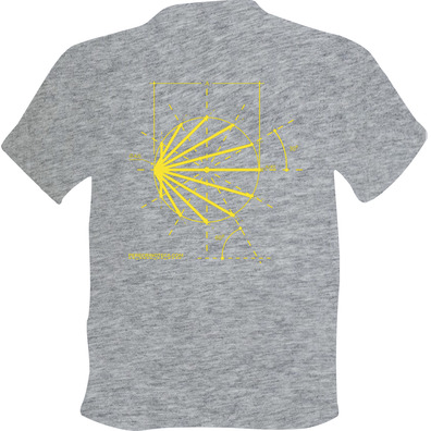 Camino de Santiago Logo Sketch T-shirt cinza